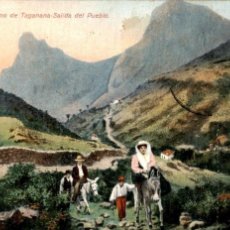 Postales: POSTAL TENERIFE, CAMINO DE TAGANANA SALIDA DEL PUEBLO. ESCRITA EN MARZO DE 1934 (SIN SELLO)