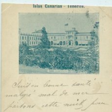Postales: TENERIFE. HOTEL BALCÓN. TAORO. PUERTO DE LA CRUZ.CIRCULADA EN 1901. PIEZA ÚNICA.