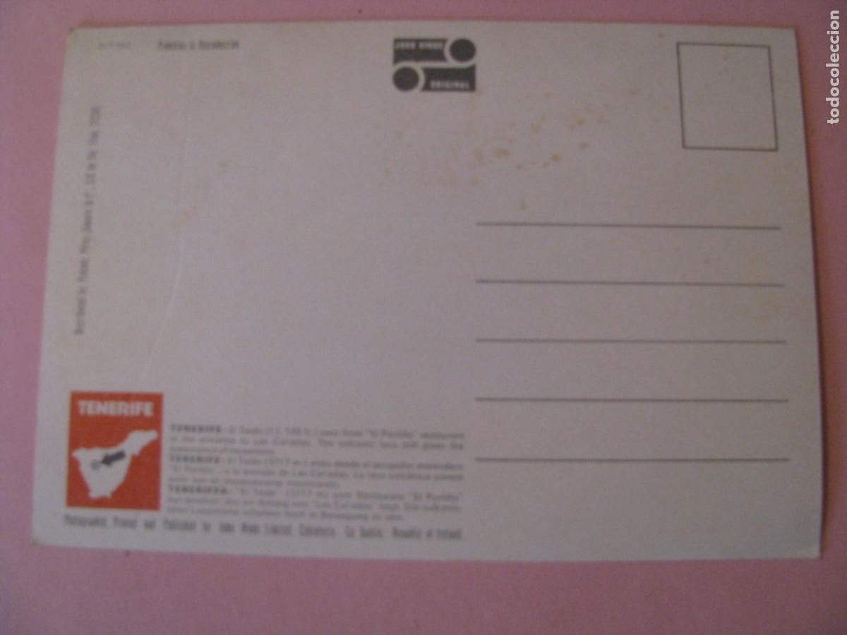 Postales: POSTAL DE TENERIFE. EL TEIDE. JOHN HINDE. - Foto 2
