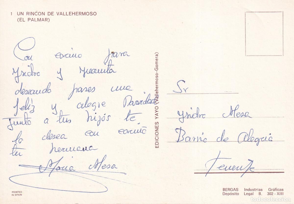 Postales: CANARIAS LA GOMERA - VALLEHERMOSO - Foto 2