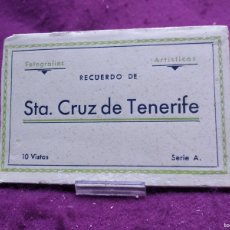 Cartoline: ESTUCHE CON 12 POSTALES EN ACORDEÓN, EN B/N, STA. CRUZ DE TENERIFE, SERIE A, HUECOGRABADO, RIEUSSET.