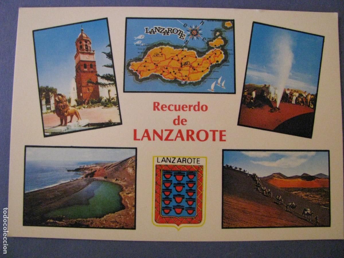 Postales: POSTAL DE LANZAROTE. LA ISLA DE LOS VOLCANES. - Foto 1