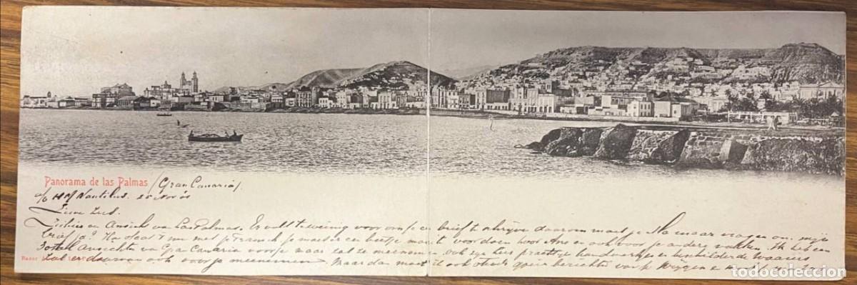 Postales: PANORAMA DE LAS PALMAS. POSTAL DOBLE. 1899 - Foto 1