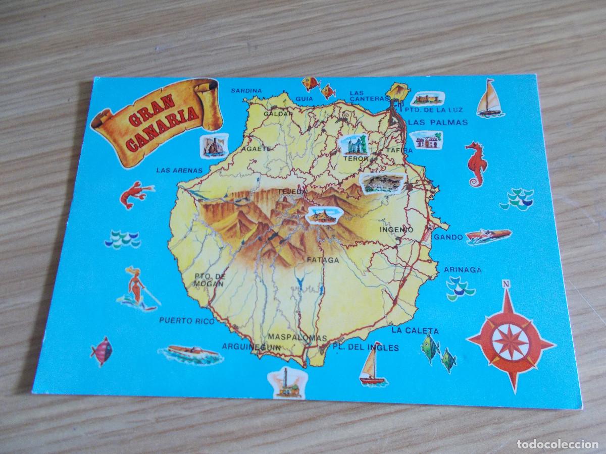 Postales: GRAN CANARIA -- MAPA - Foto 1