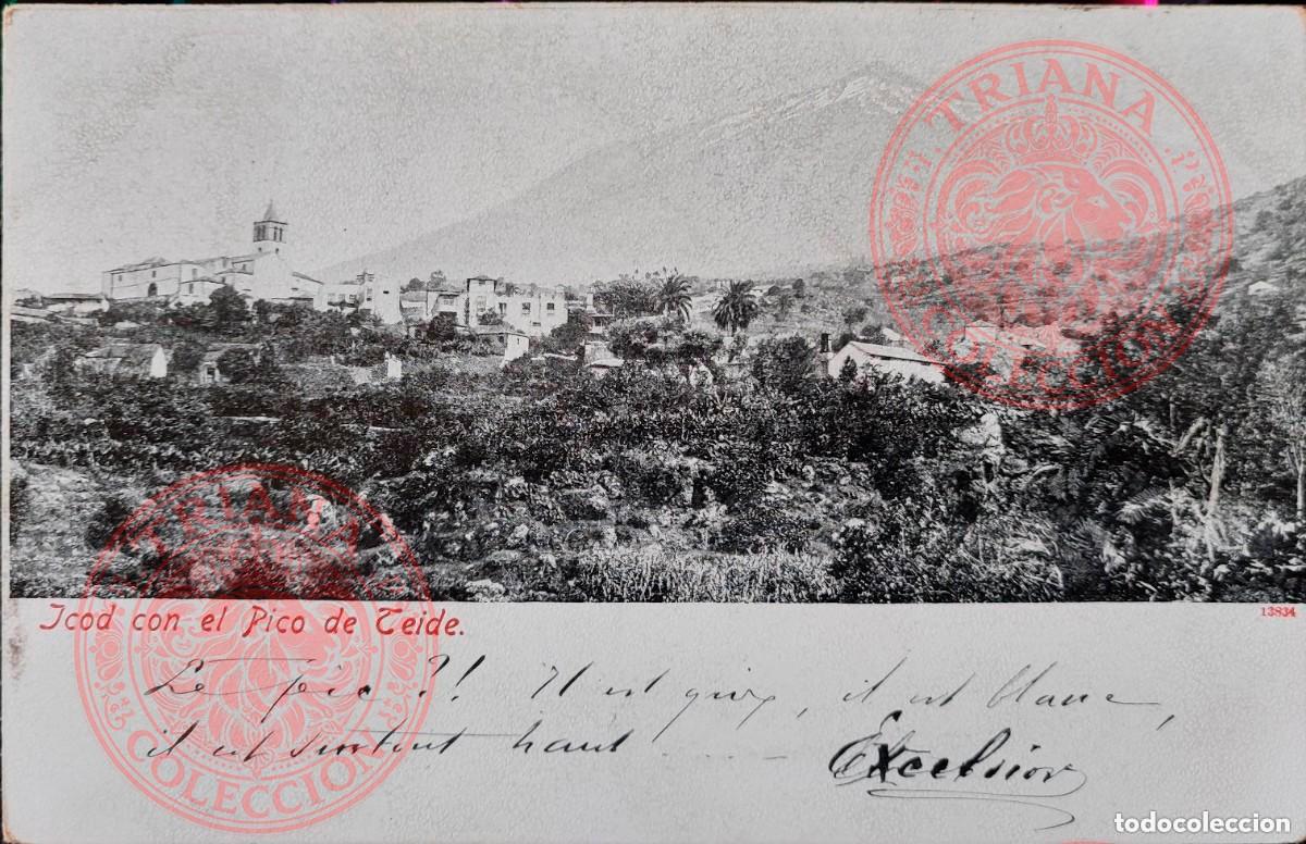 Postales: POSTAL CANARIAS - ICOD CON EL PICO DE TEIDE - Foto 1
