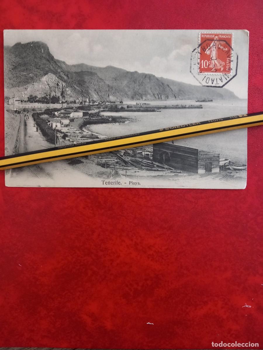 Postales: TENERIFE, PLAYA. Circulada en 1908. - Foto 1