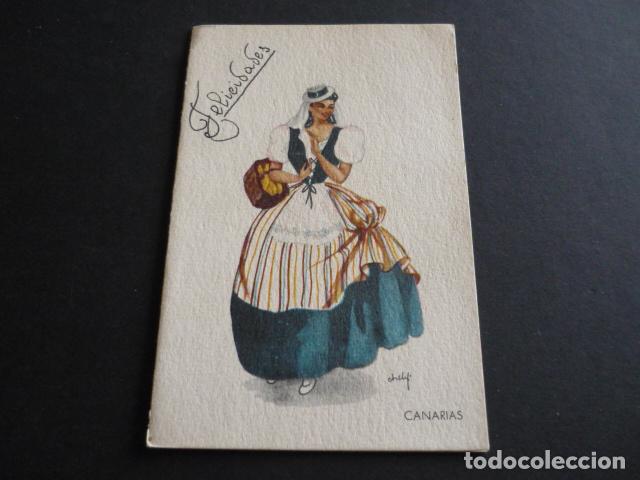 Postales: CANARIAS TIPO DE MUJER CANARIA - Foto 1