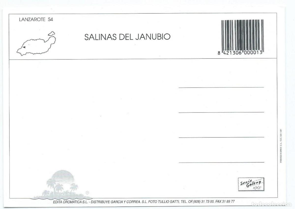 Postales: SALINAS DEL JANUBIO.- LANZAROTE - Foto 2