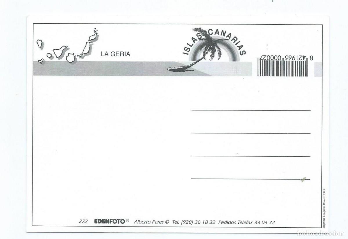 Postales: LA GERIA.- LANZAROTE - Foto 2