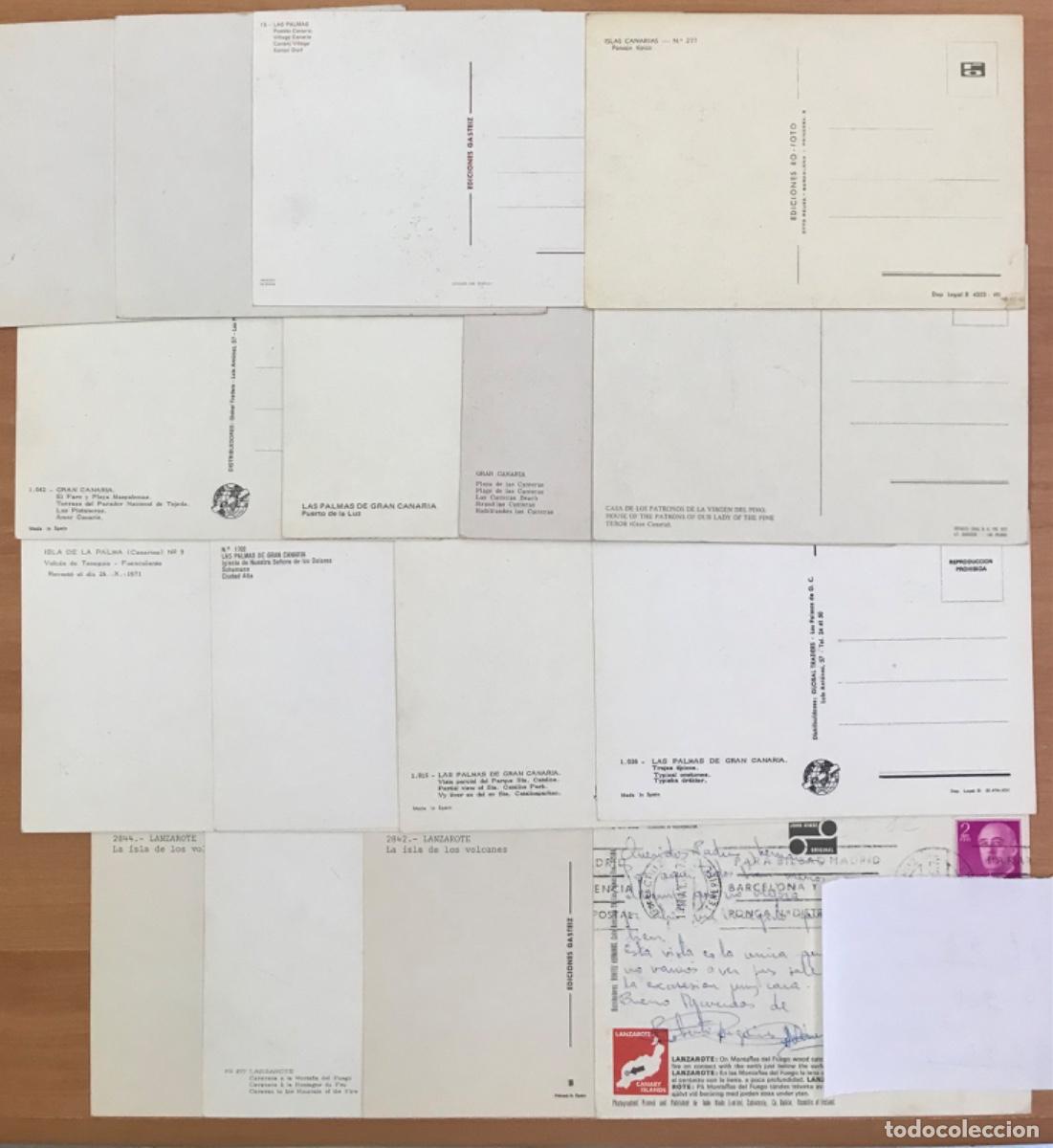 Postales: Lote de 16 postales de las Islas Canarias. - Foto 2