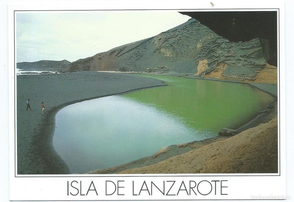 Postales: LAGO VERDE.- LANZAROTE - Foto 1