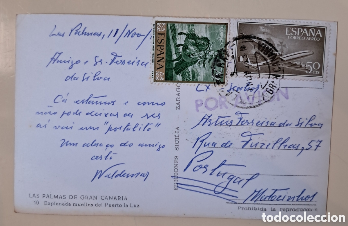 Postales: Tarjeta Postal Las Palmas, Circulado - Foto 2