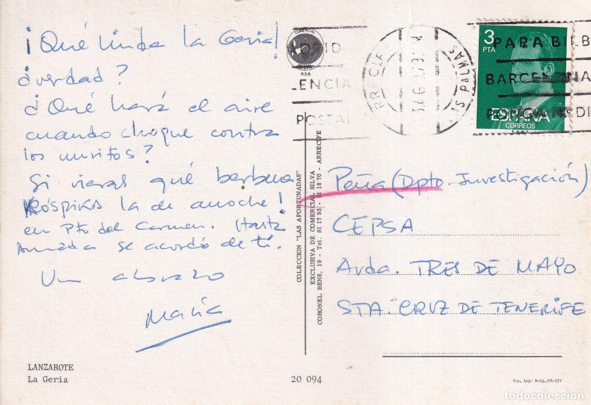 Postales: CANARIAS LA GERIA LANZAROTE - Foto 2