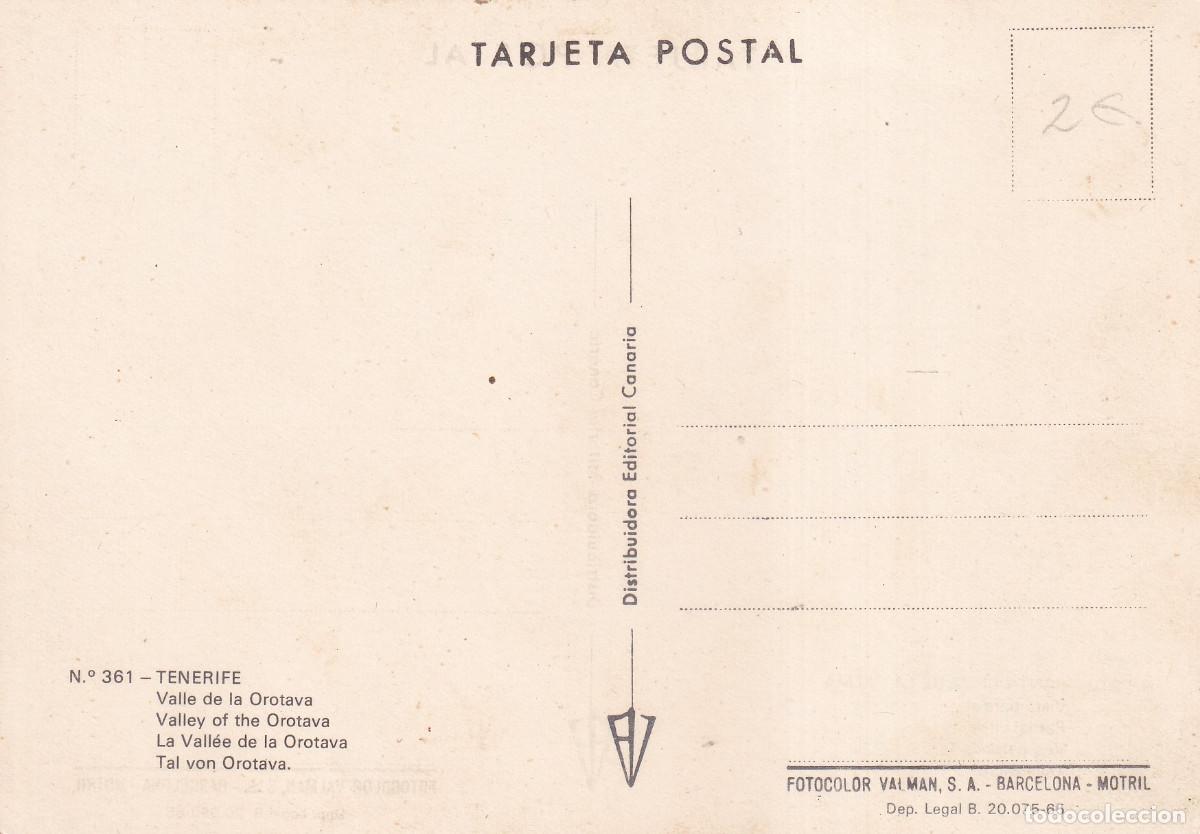 Postales: TENERIFE VALLE DE LA OROTAVA - Foto 2