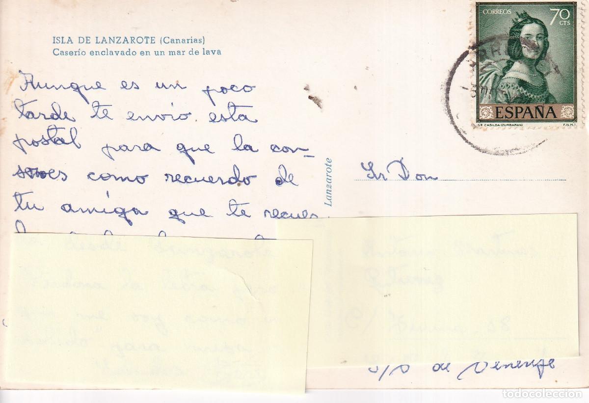 Postales: LANZAROTE CASERIO EN UN MAR DE LAVA - Foto 2