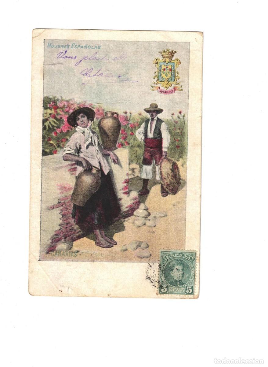 Postales: TIPOS ESPA&Ntilde;OLES. CANARIAS - Foto 1
