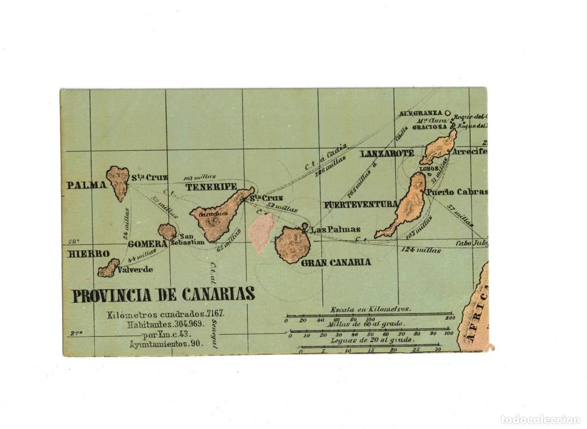 Postales: PROVINCIA DE CANARIAS. MAPA - Foto 1
