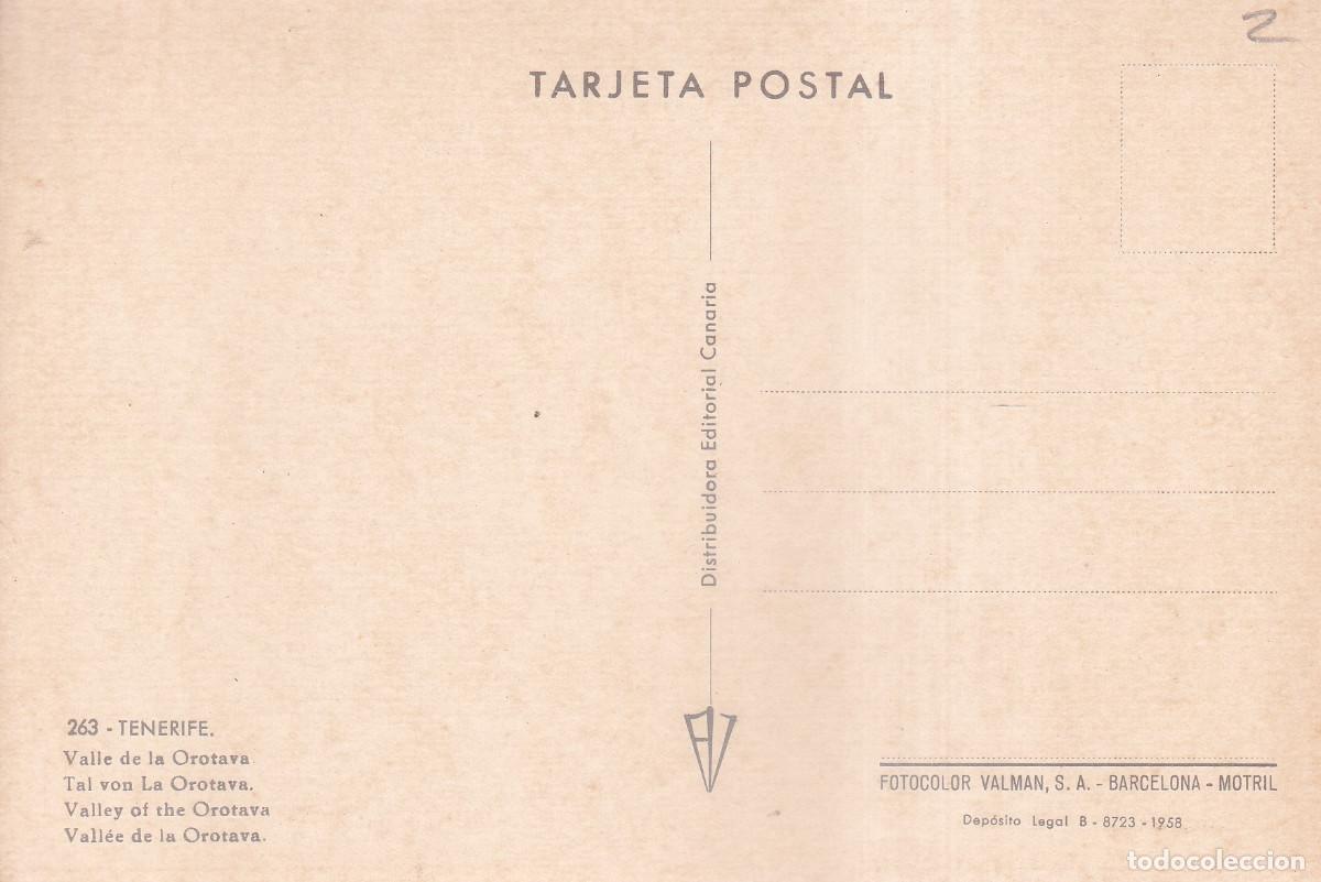 Postales: TENERIFE VALLE DE LA OROTAVA - Foto 2