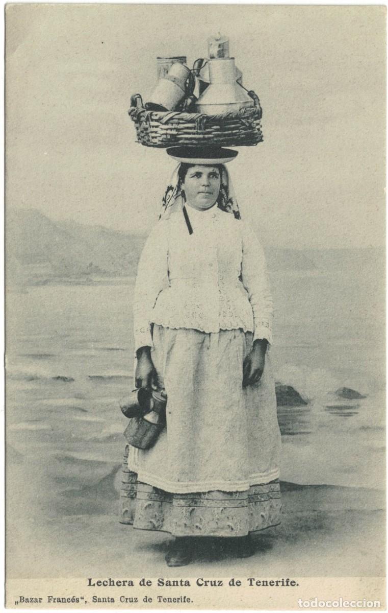 Postcards: TARJETA POSTAL - TENERIFE - LECHERA DE SANTA CRUZ DE TENERIFE - BAZAR FRANCES