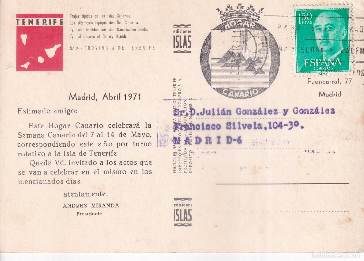 Postales: TRAJES TIPICOS ISLA DE TENERIFE - Foto 2