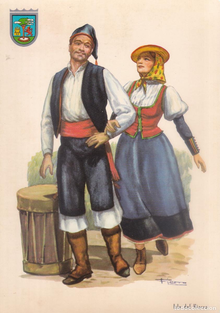 Postales: TRAJES TIPICOS DE CANARIAS ISLA DEL HIERRO - Foto 1