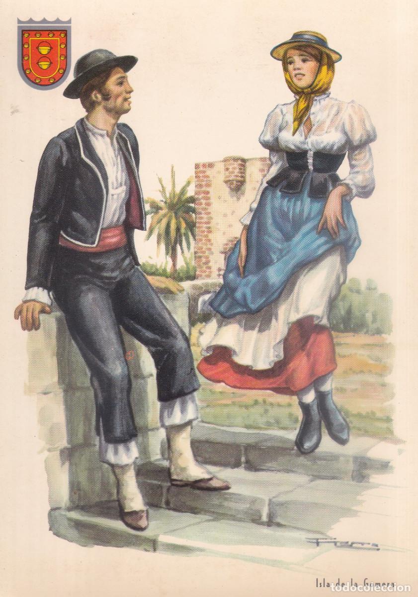 Postales: TRAJES TIPICOS DE CANARIAS ISLA DE LA GOMERA - Foto 1