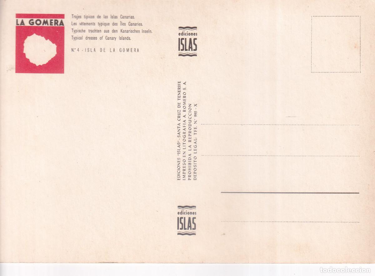 Postales: TRAJES TIPICOS DE CANARIAS ISLA DE LA GOMERA - Foto 2