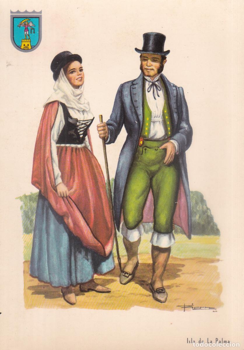 Postales: TRAJES TIPICOS DE CANARIAS ISLA DE LA PALMA - Foto 1