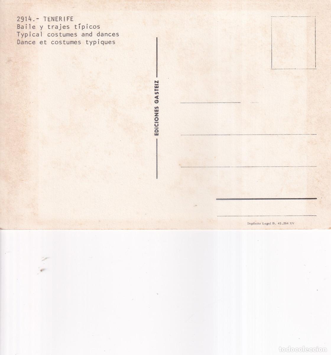Postales: TENERIFE TRAJES TIPICOS - Foto 2