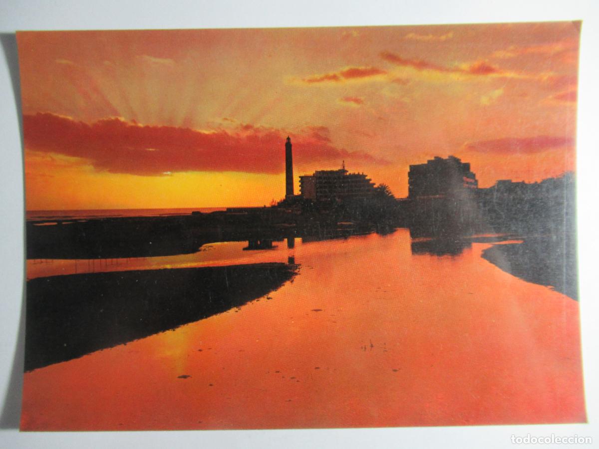 Postales: Gran Canaria - Puesta de sol en Maspalomas - Foto 1