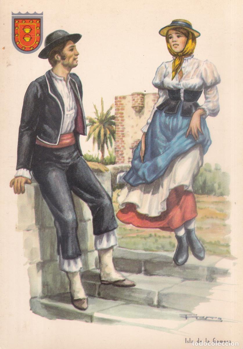 Postales: CANARIAS LA GOMERA TRAJE TIPICO - Foto 1