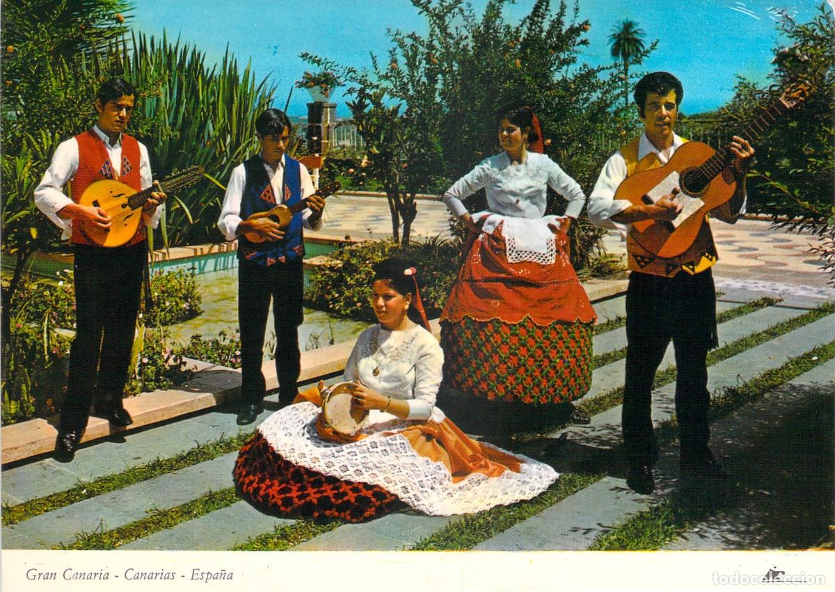 Postales: Postal Gran Canaria M&uacute;sicos y Trajes T&iacute;picos de Folclore
