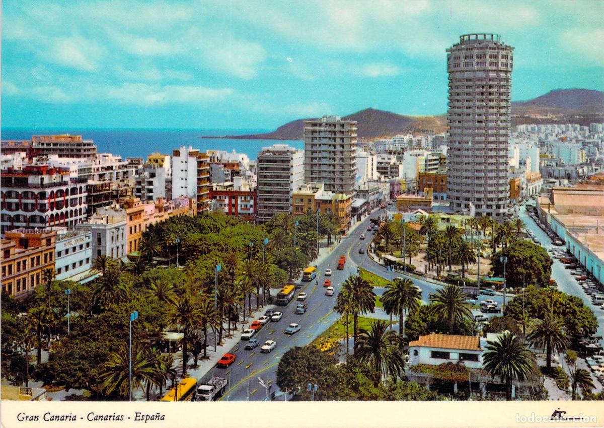 Postales: Postal de Las Palmas de Gran Canaria con Vista de la Ciudad y Edificios - Foto 1
