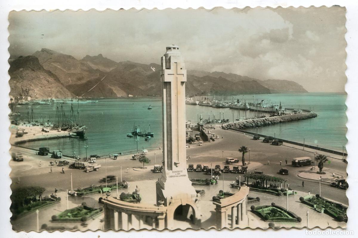 Postales: Santa Cruz de Tenerife n&ordm; 116. Cruz de los Ca&iacute;dos y Puerto. Ediciones Lujo, escrita sin circular