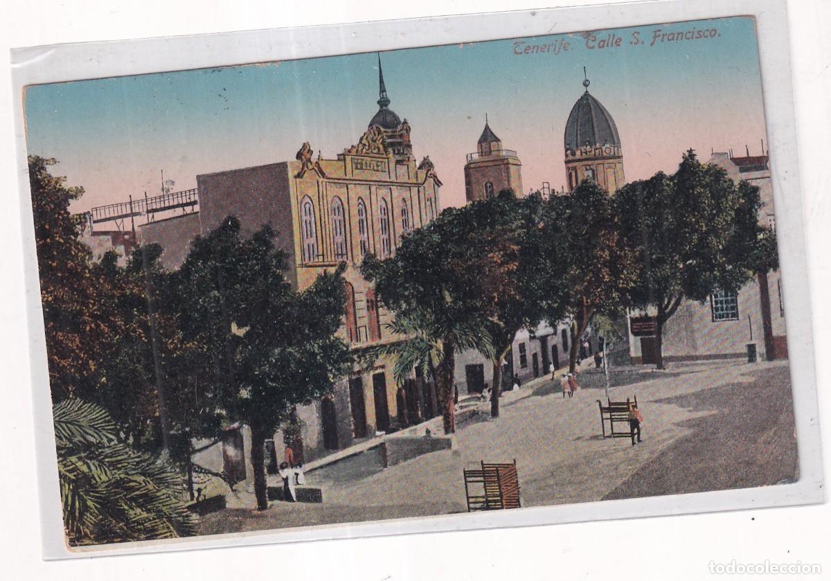 Postales: Tenerife. Calle San Francisco. Matasello Hardisson Freres Tenerife. Circulada.
