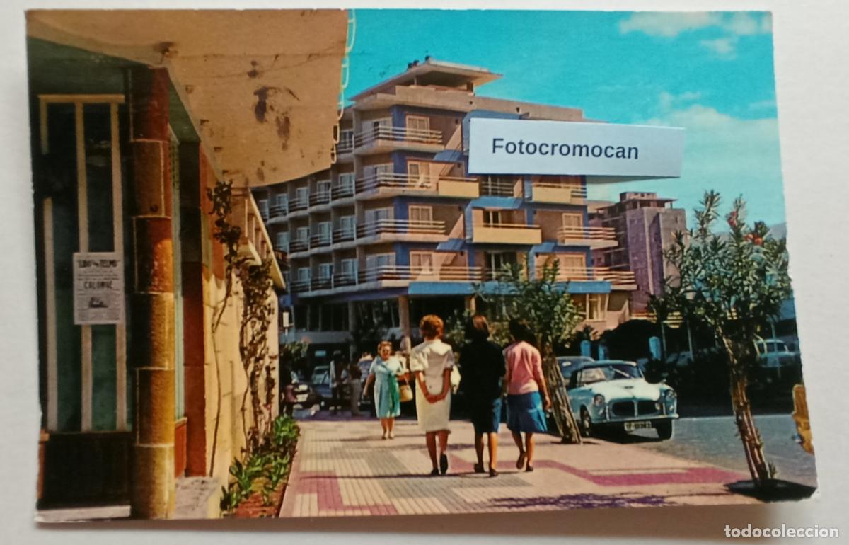 Postales: TENERIFE. PUERTO DE LA CRUZ. PASEO DE COL&Oacute;N Y HOTEL VALLE DEL MAR. N&ordm;28/A