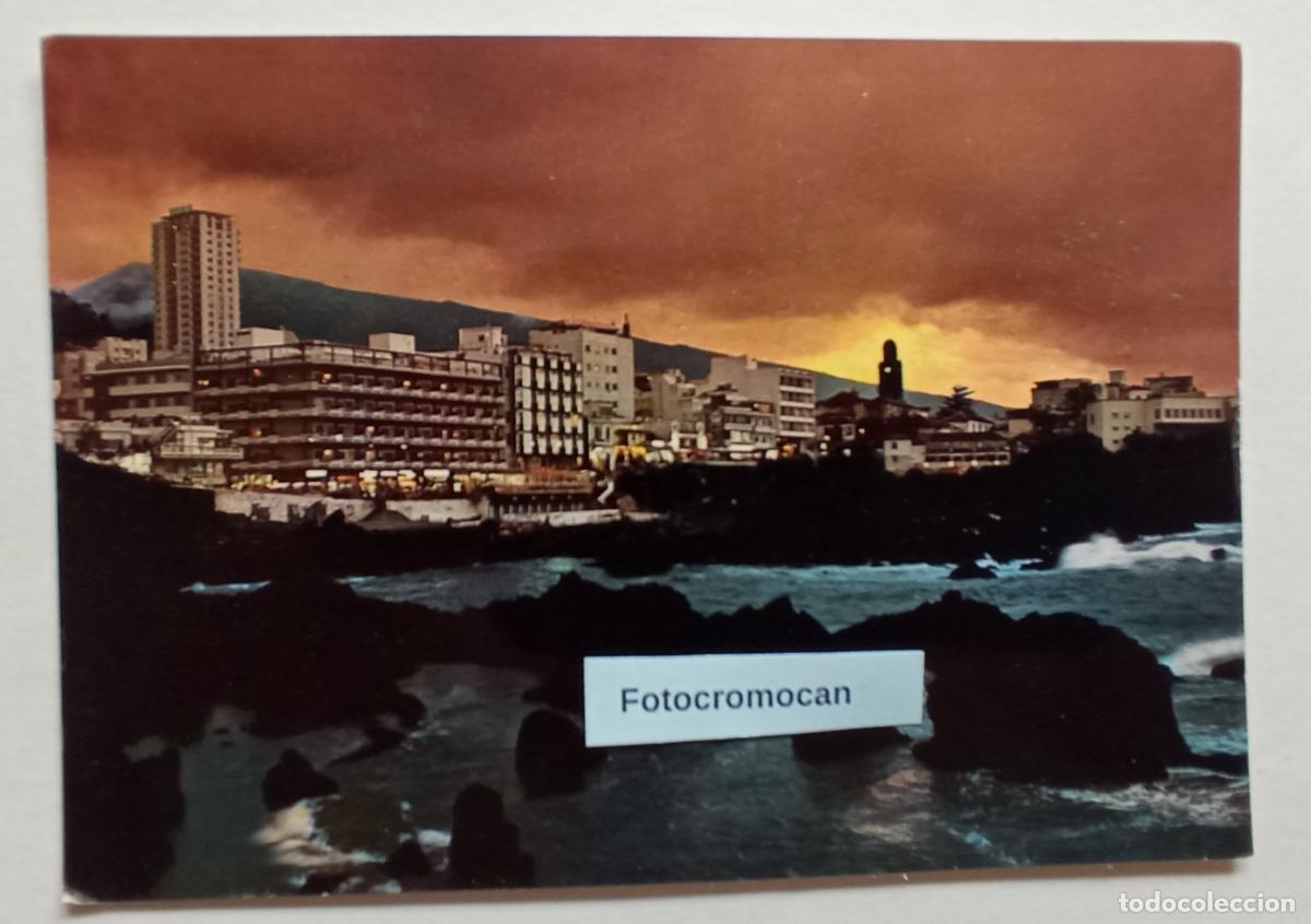 Postales: TENERIFE. PUERTO DE LA CRUZ. VISTA NOCTURNA. ED. RO-FOTO. N&ordm;485