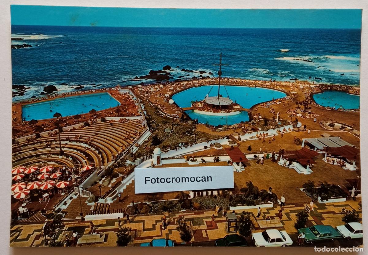 Postales: TENERIFE. PISCINAS EN EL PUERTO DE LA CRUZ. ED. SICILIA. N&ordm;95