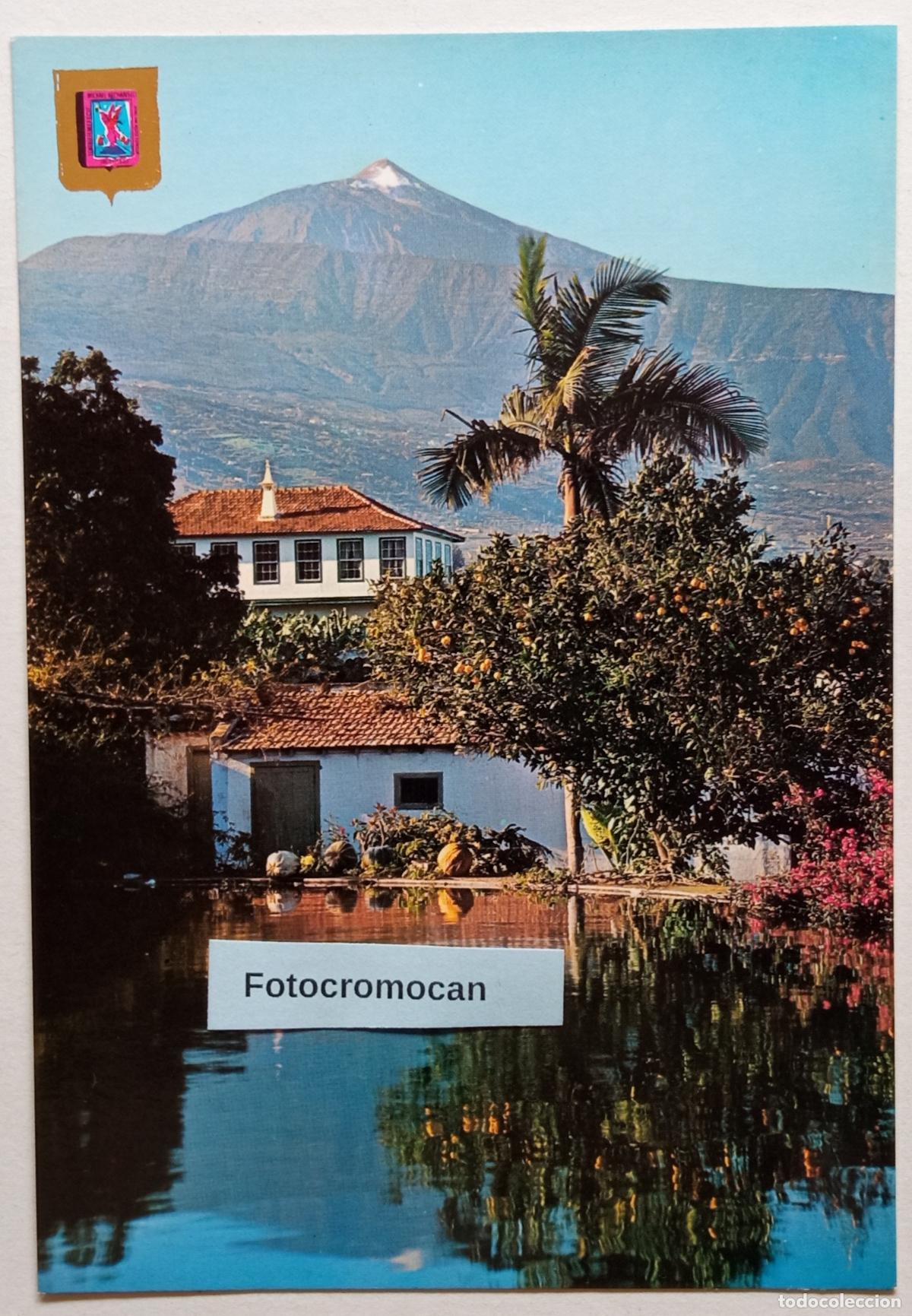 Postales: TENERIFE. LA OROTAVA. CASA T&Iacute;PICA CON EL TEIDE AL FONDO. ED. FISA. ESCUDO DE ORO. N&ordm;325