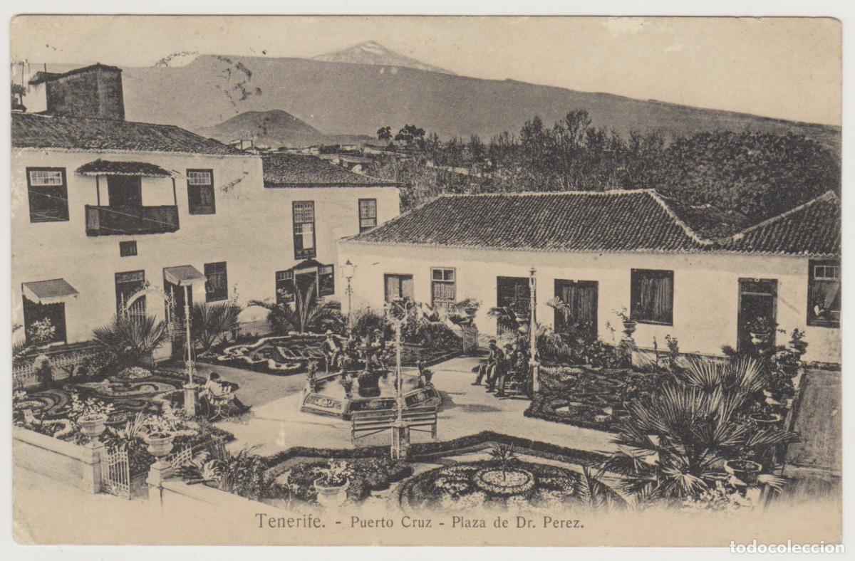 Postales: TARJETA POSTAL - TENERIFE - PUERTO CRUZ - PLAZA DE DR. PEREZ - NOBREGA'S ENGLISH BAZAR