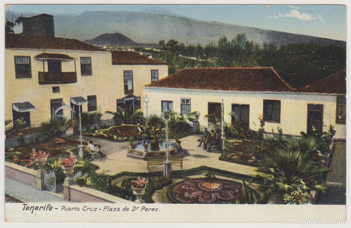 Postales: TARJETA POSTAL - TENERIFE - PUERTO CRUZ - PLAZA DE DR. PEREZ - NOBREGA'S ENGLISH BAZAR