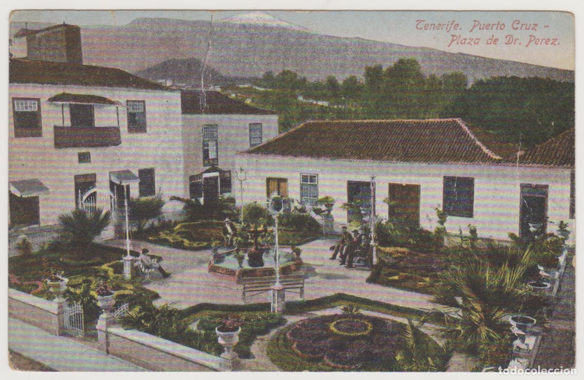Postales: TARJETA POSTAL - TENERIFE - PUERTO CRUZ - PLAZA DE DR. PEREZ - NOBREGA'S ENGLISH BAZAR