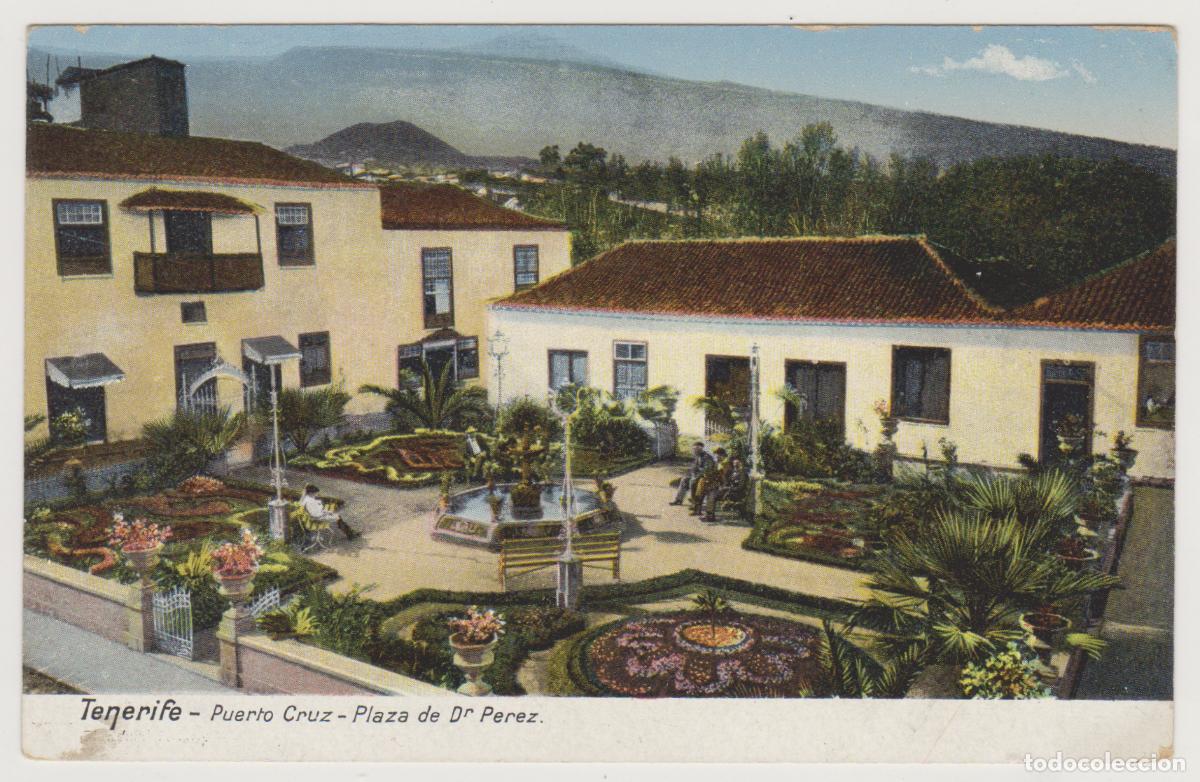Postales: TARJETA POSTAL - TENERIFE - PUERTO CRUZ - PLAZA DE DR. PEREZ - NOBREGA'S ENGLISH BAZAR