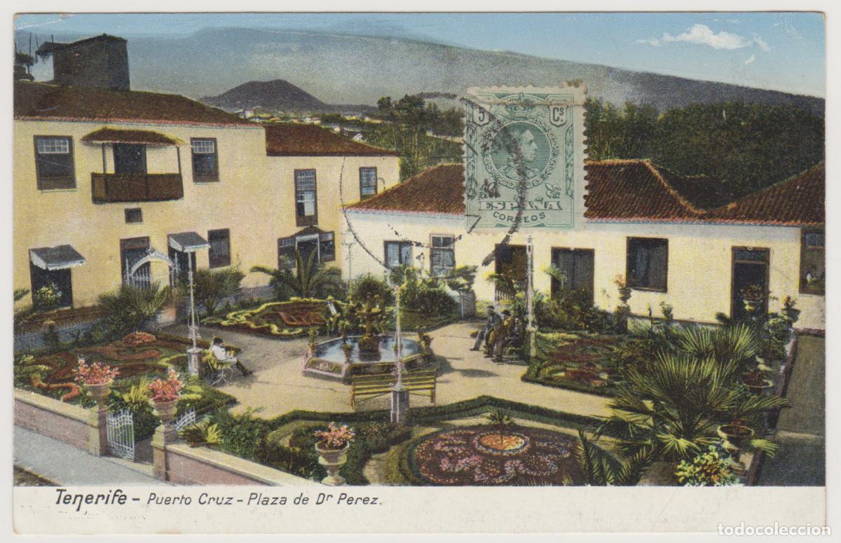 Postales: TARJETA POSTAL - TENERIFE - PUERTO CRUZ - PLAZA DE DR. PEREZ - NOBREGA'S ENGLISH BAZAR