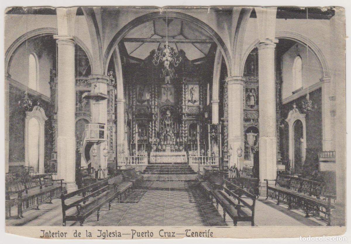 Postales: TARJETA POSTAL - TENERIFE - PUERTO CRUZ - INTERIOR DE LA IGLESIA - NOBREGA'S ENGLISH BAZAR