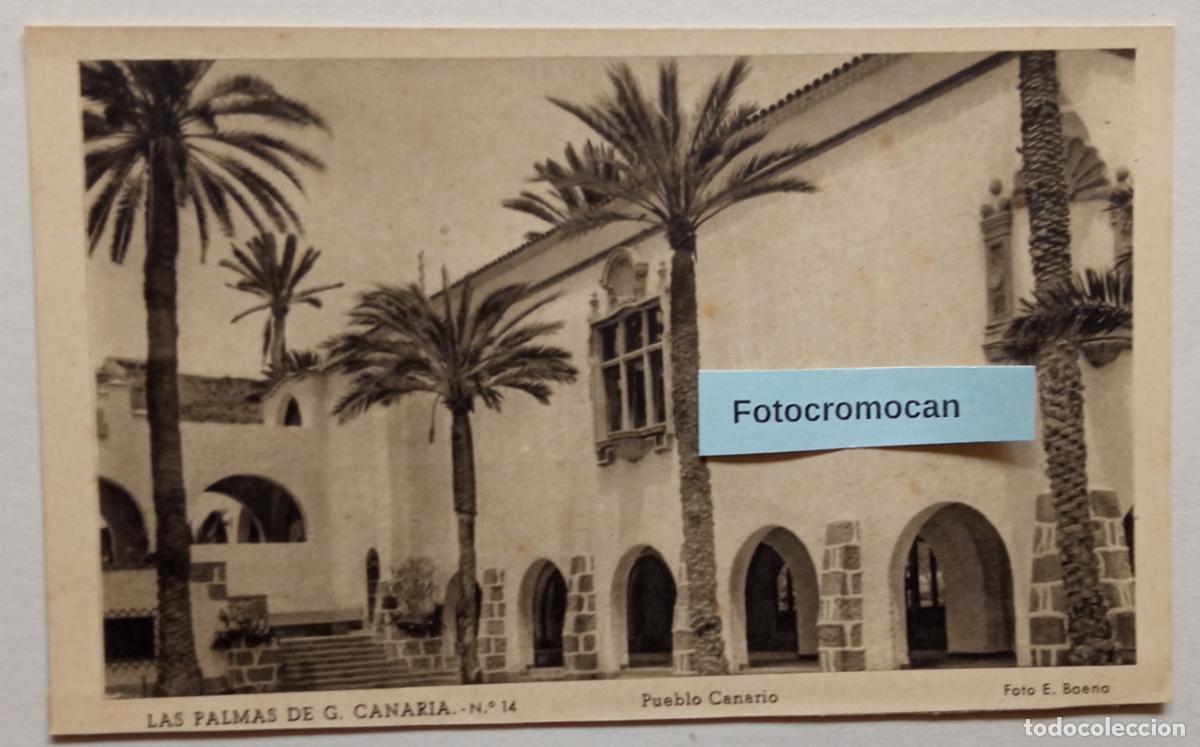 Postales: LAS PALMAS. PUEBLO CANARIO. E. BAENA. ED. VDA. DE RAFAEL ROMERO. N&ordm;14