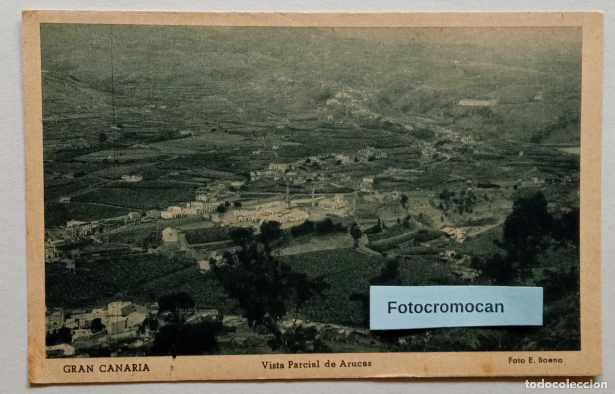 Postales: GRAN CANARIA. VISTA PARCIAL DE ARUCAS. E. BAENA. ED. FOURNIER