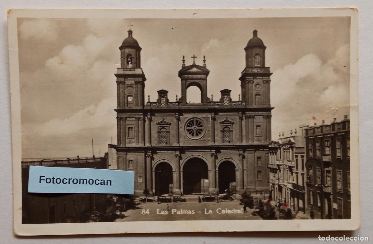 Postales: LAS PALMAS. LA CATEDRAL. BAZAR ALEM&Aacute;N. N&ordm;84