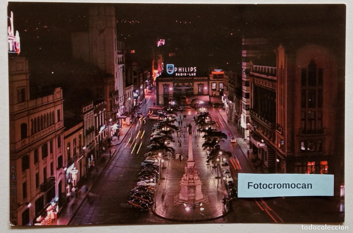Postales: SANTA CRUZ DE TENERIFE. VISTA NOCTURNA. PLAZA CANDELARIA. DISTRIBUIDOR. V&Iacute;CTOR GONZ&Aacute;LEZ. N&ordm; 24/A