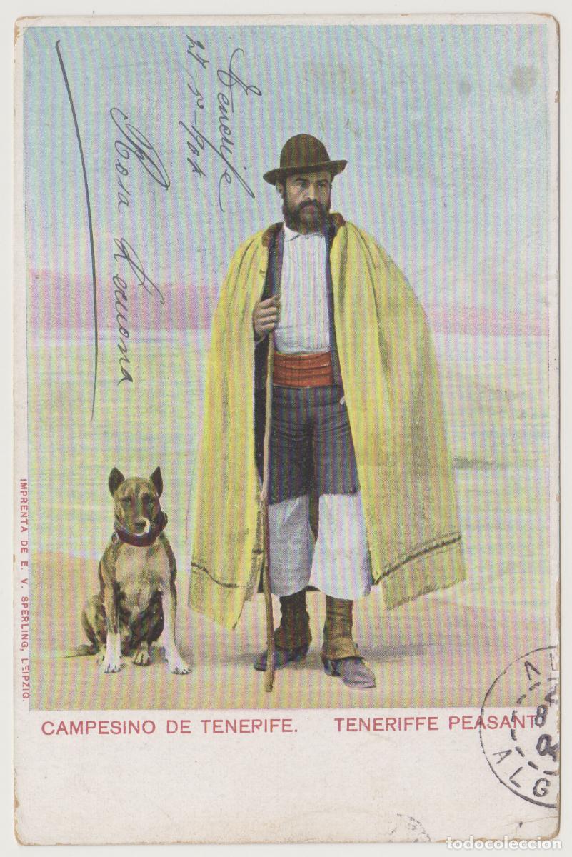 Postales: TARJETA POSTAL - CAMPESINO DE TENERIFE - TENERIFFE PEASANT - IMP DE E.V. SPERLING, LEIPZIG